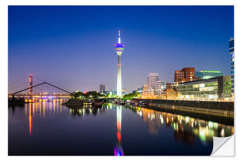 Selvklebende plakat Rheinturm, Dusseldorf