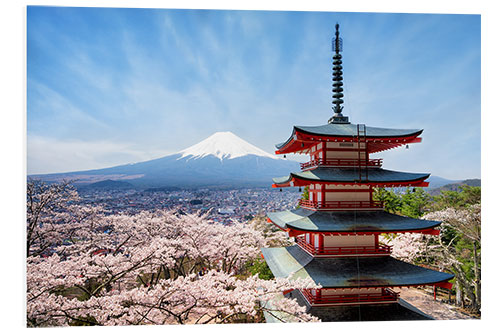 Quadro em PVC Chureito Pagoda in Yamanashi Japan