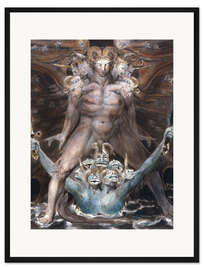 Gerahmter Kunstdruck Der große rote Drache und das Tier aus dem Meer