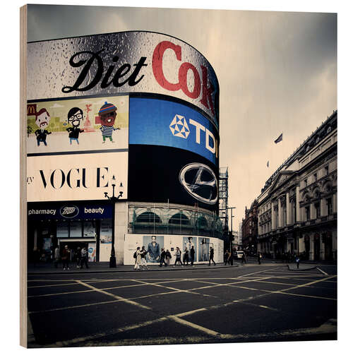 Holzbild Picadilly Circus - London