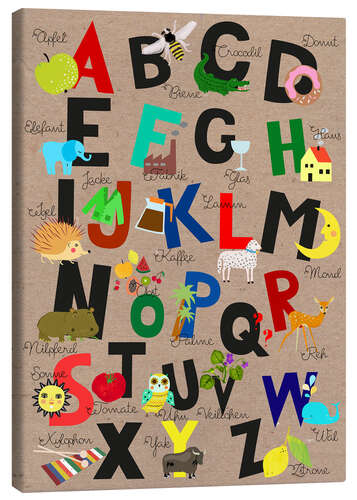 Canvas print Alphabet German