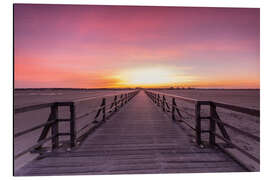 Cuadro de aluminio Long jetty at the beach of St. Peter Ording