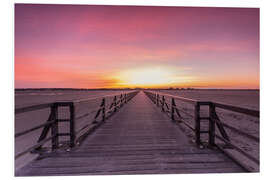 Foam board print Long jetty at the beach of St. Peter Ording