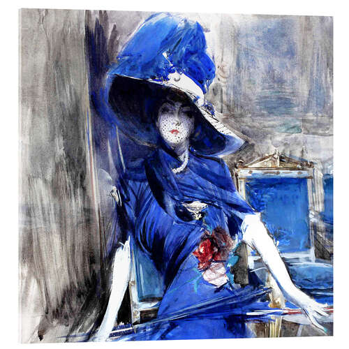 Acrylic print Diva in blue