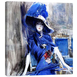 Canvas print Diva in blue