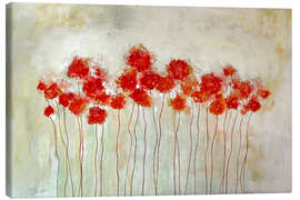 Tableau sur toile  Fleurs rouges - Tina Melz