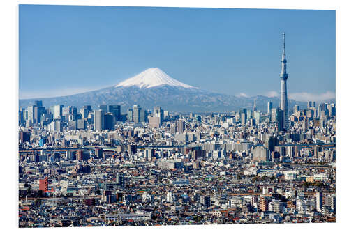 PVC print Tokyo Skyline with Mt Fuji and Skytree and Shinjuku