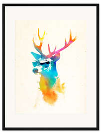 Gerahmter Kunstdruck Pop Art Hirsch
