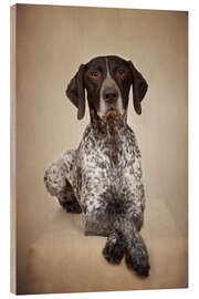 Wood print German shorthaired pointer I