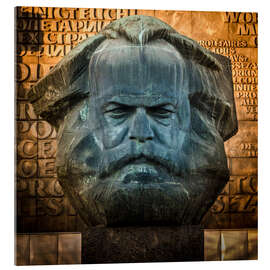 Acrylglasbild Karl Marx Statue