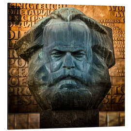 Stampa su alluminio Karl Marx Statue