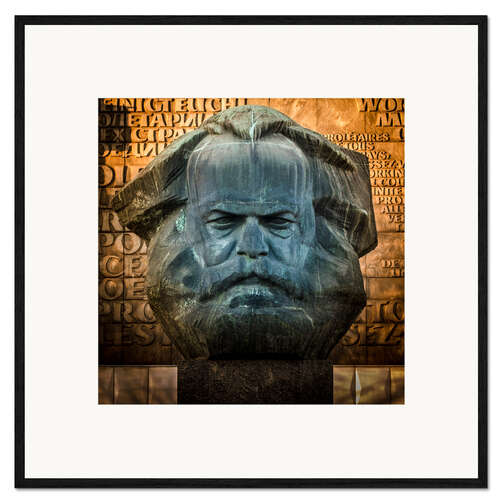 Framed art print Karl Marx Statue