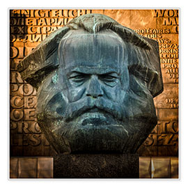Wall print  Karl Marx Statue - Michael Haußmann