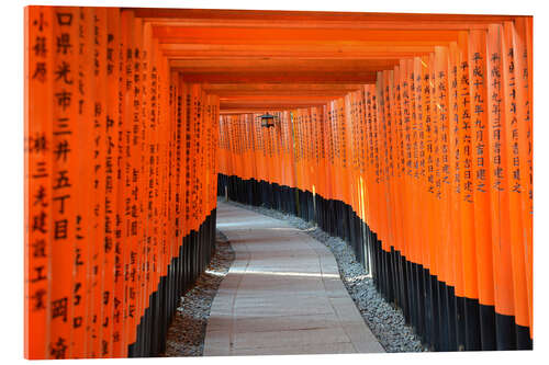 Akrylbillede Torii im Fushimi Inari Schrein in Kyoto