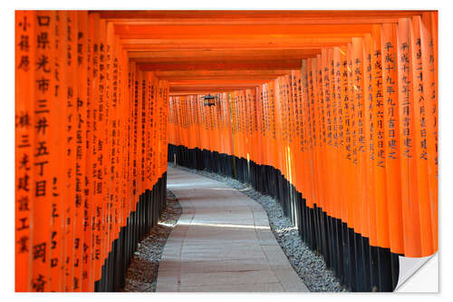 Vinilo para la pared Torii im Fushimi Inari Schrein en Kioto