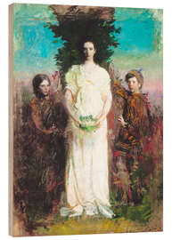 Wood print My Children (Mary, Gerald, and Gladys Thayer) - Abbott Handerson Thayer