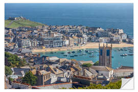 Wall sticker Overlooking St. Yves in Cornwall, Engalnd)