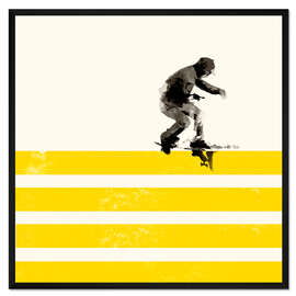 Gerahmter Kunstdruck Urban Skateboard