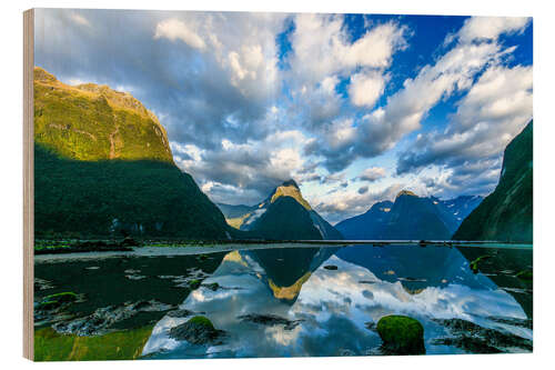 Holzbild Milford Sound III