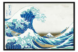 Gerahmter Kunstdruck Die große Welle vor Kanagawa IV
