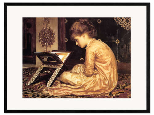 Plakat artystyczny premium w ramie Study at a Reading Desk 