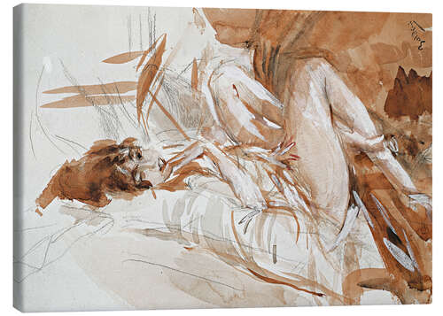 Stampa su tela Reclining Lady