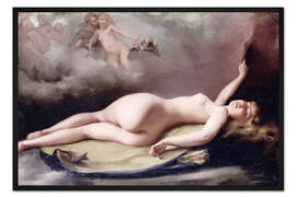 Gerahmter Kunstdruck Liegender Akt