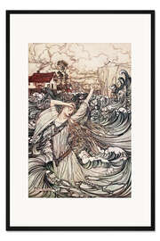Gerahmter Kunstdruck Undine verschwindet in der Donau