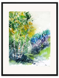 Gerahmter Kunstdruck Birkenwäldchen