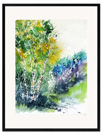 Framed art print Birches grove