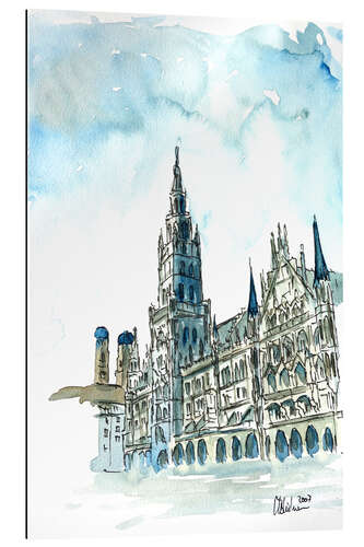 Gallery print Munich City Hall Aquarell