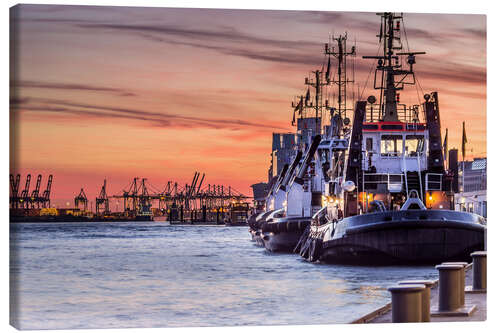 Canvastavla Port of Hamburg