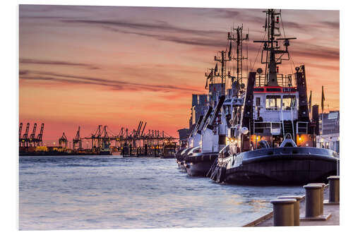 Foam board print Port of Hamburg