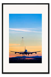 Gerahmter Kunstdruck Flugzeug landet in Kanada
