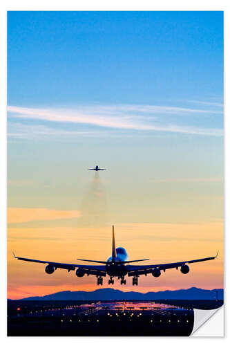 Selvklæbende plakat Aeroplane landing, Canada