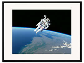 Gerahmter Kunstdruck Weltraumspaziergang