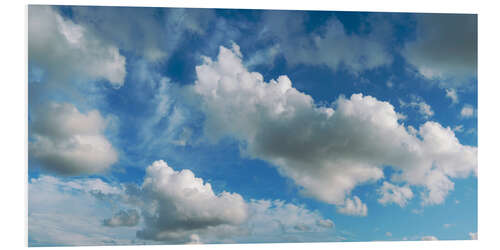 Hartschaumbild Wolken am blauen Himmel