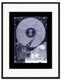Gerahmter Kunstdruck Festplatte, X-ray