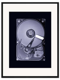 Gerahmter Kunstdruck Festplatte, X-ray