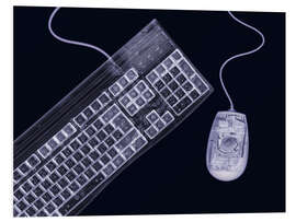 Stampa su PVC Keyboard and mouse, simulated X-ray