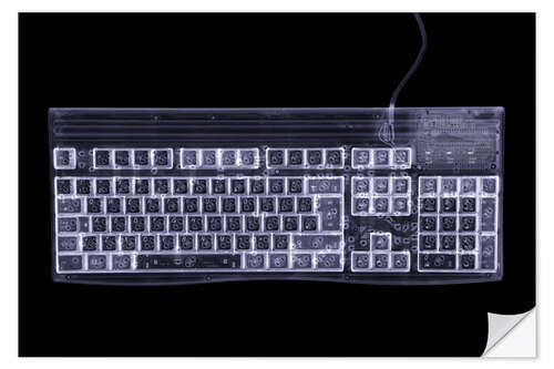 Wandsticker Tastatur, X-ray