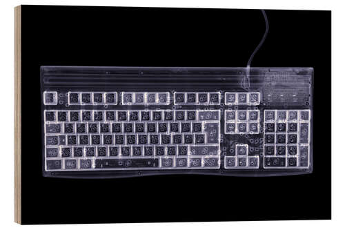 Holzbild Tastatur, X-ray