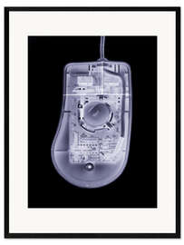 Innrammet kunsttrykk Computer mouse, simulated X-ray