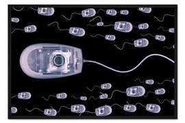 Gerahmter Kunstdruck PC Maus, X-ray