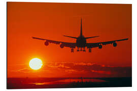 Magnettafel Boeing 747 im Abendrot