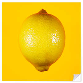 Vinilo para la pared Lemon against yellow background