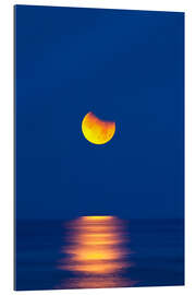 Galleriprint Partially eclipsed setting moon