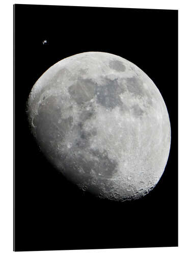 Gallery print ISS and the Moon