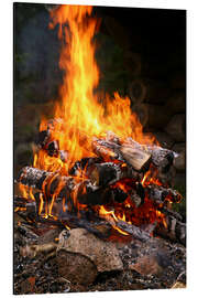 Magnettafel Holzfeuer