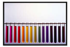 Gerahmter Kunstdruck PH-Wert Testfarben